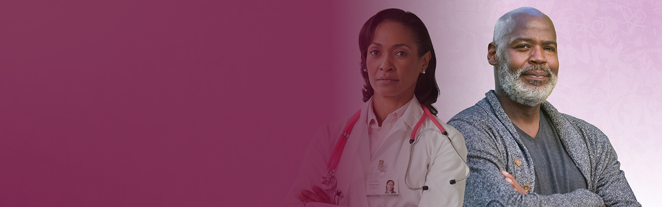 Female doctor and male patient standing together